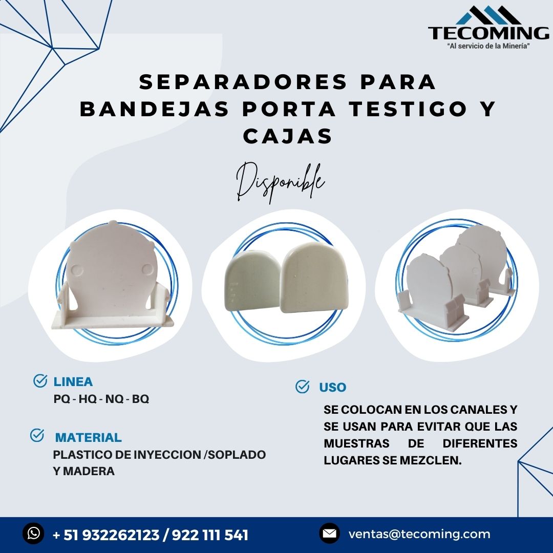 SEPARADORES PARA CAJAS PORTA TESTIGO ALTA CALIDAD TECOMING AQP